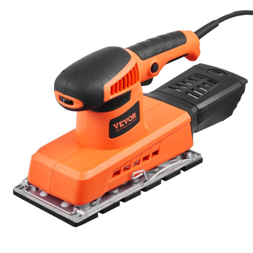 VEVOR 1/2 Sheet Sander, Sheet 2.5A Electric Sander for Woodworking, Max. 12000RPM Variable Speed Sheet Finishing Sander with Sandpaper and Dust Box