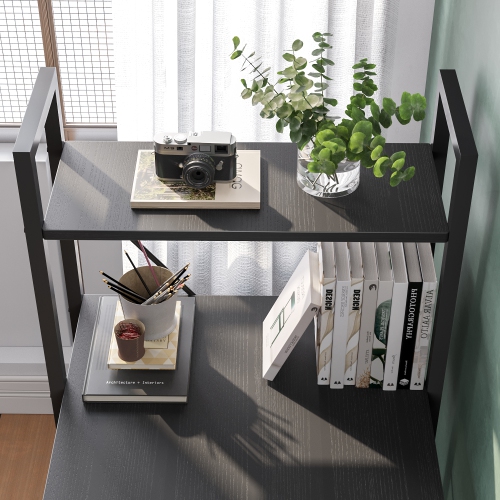 Bestier Home Office Desks with Reversible Bookshelf, 41" Writing Desk