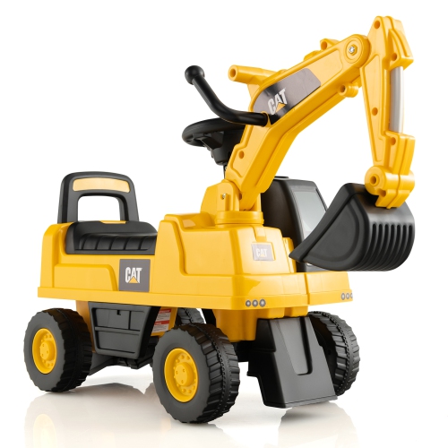 COSTWAY  Licensed Caterpillar Kids Rid-On Digger Excavator Toy With Digging Bucket & Storage