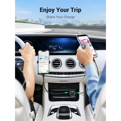 Chargeur rapide pour l'auto UGREEN 36&nbsp;W - 2 ports USB-C PD
