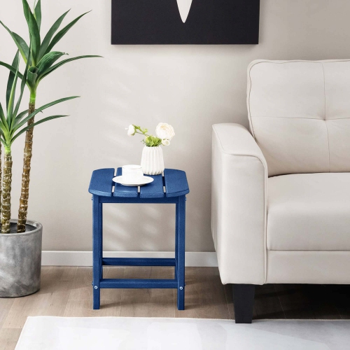 Costway 18" Patio Adirondack Side Table Weather Resistant HDPE Garden