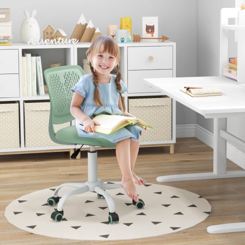 Costway Office Task Desk Armless Chair Adjustable Mid Back Swivel Study Chair