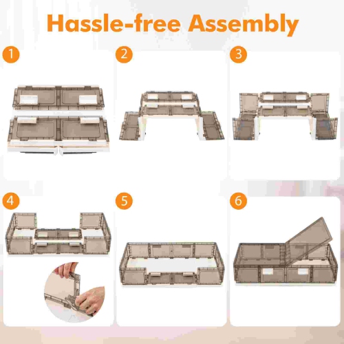 Costway 2/4 Pack 26.5 Gal Under Bed Storage Containers with Wheels Double Opening Lids