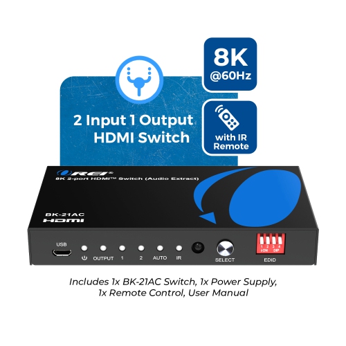 8K 2-port HDMITM Switch (BK-21AC)