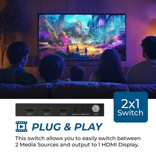 8K 2-port HDMITM Switch (BK-21AC)