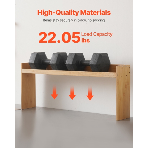 VEVOR 6 Hooks Over the Stove Shelf, Over Stove Spice Shelf for Kitchen Stove Top, Seasoning Shelves, Spice Organizer, Easy to Assemble Countertop