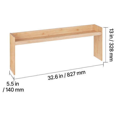 VEVOR 6 Hooks Over the Stove Shelf, Over Stove Spice Shelf for Kitchen Stove Top, Seasoning Shelves, Spice Organizer, Easy to Assemble Countertop