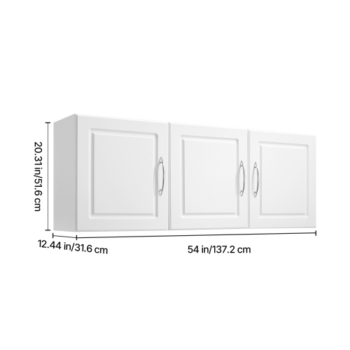 Armoire murale à 2 niveaux pour salle de lavage VEVOR, armoire suspendue murale avec 3 portes, range-tout pour armoire avec tablette réglable, pour