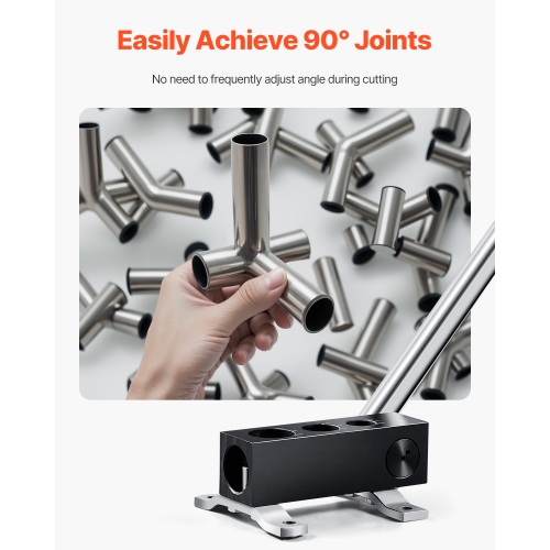 VEVOR Pipe Notcher, Tubing Pipe Notcher for 0.75/1.0/1.25-inch Pipes, Steel Pipe and Tube Notcher with Long Handle for Auto Repair, Support