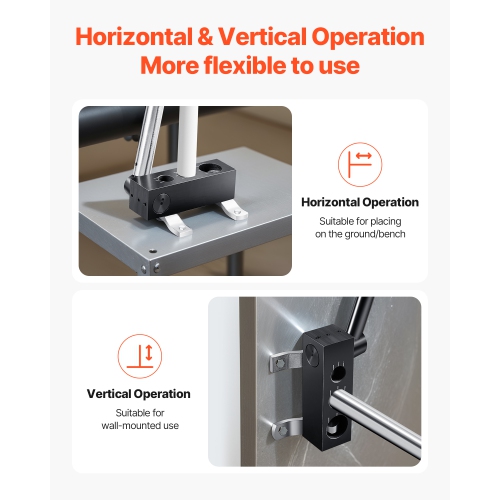 VEVOR Pipe Notcher, Tubing Pipe Notcher for 0.75/1.0/1.25-inch Pipes, Steel Pipe and Tube Notcher with Long Handle for Auto Repair, Support