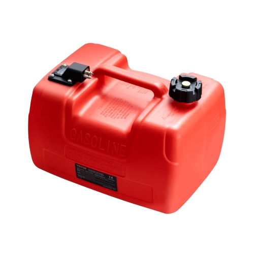 VEVOR 3.17 Gallon/12L Marine Fuel Tank, Portable Boat Fuel Gas Tank for Outboard Engine Boats, Plastic Outboard Marine Boat Fuel Tank with Hose, Easy