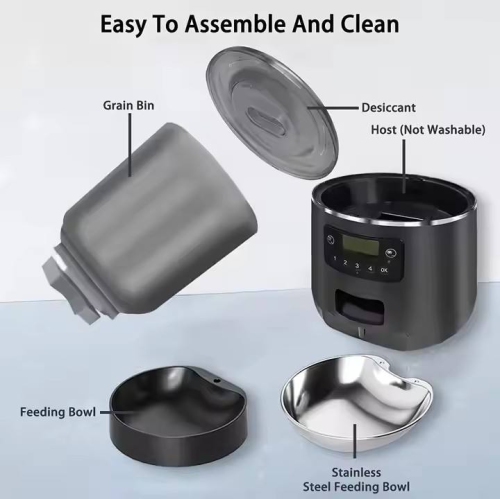 Automatic Cat Feeder WiFi - APP Control Cat Food Dispenser, 4L Timed Auto Pet Feeder Programmable for Cat and Small Medium Dog