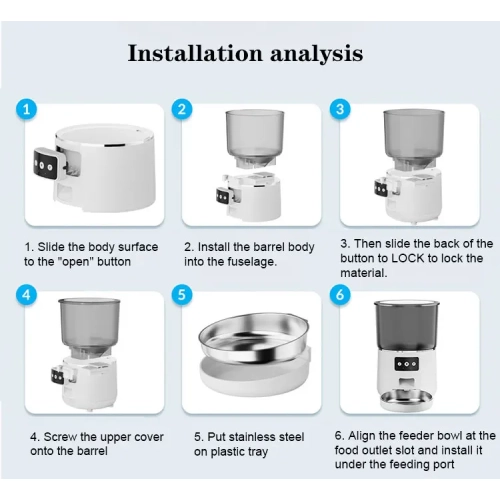Automatic Cat Feeder WiFi - APP Control Cat Food Dispenser, 4L Timed Auto Pet Feeder Programmable for Cat and Small Medium Dog