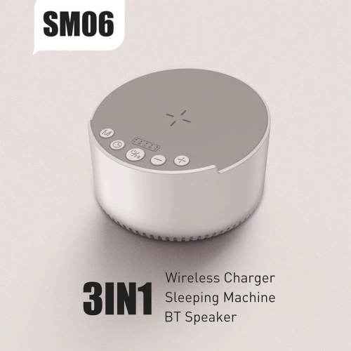 Classic Bluetooth Speaker, Wireless Charging White Noise Sound Machine, Sleep Therapy for Adults & Baby, Noise Cancelling for Office Privacy &
