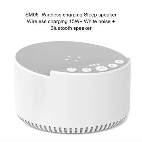 Classic Bluetooth Speaker, Wireless Charging White Noise Sound Machine, Sleep Therapy for Adults & Baby, Noise Cancelling for Office Privacy &