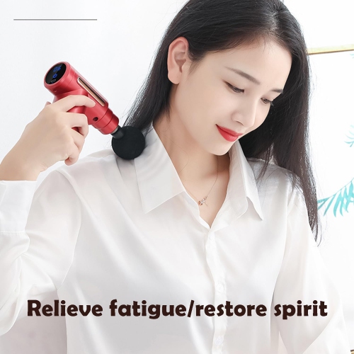 Deep tissue massage gun, back massage gun for athletes, pain relief, with 4 massage heads and silent brushless motor, Christmas gift for men and