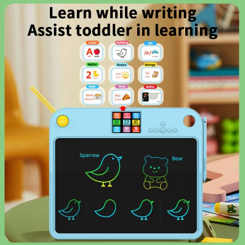 Kids Graffiti 2 in 1 Intelligent English Learning and Practicing Machine with LCD Writing Tablet Drawing Board