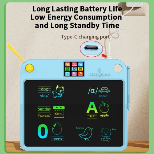 Kids Graffiti 2 in 1 Intelligent English Learning and Practicing Machine with LCD Writing Tablet Drawing Board