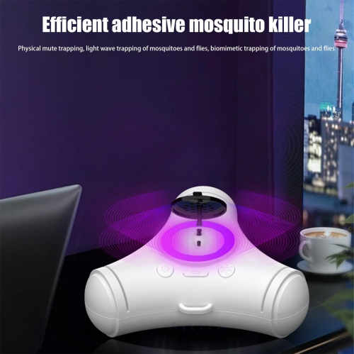 Fly Attractant Trap, USB Charging Fly Catcher Zapper, No Noise Gnats Zapper Light for Home, Hotel, Bedroom, Living Room