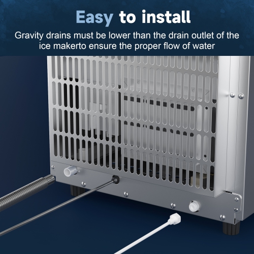 Coolski Commercial Under Counter Ice Maker Machine 100 lbs/Day | 30 lbs Storage 15" W