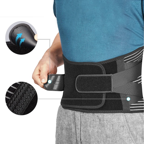 Mesh Back Brace for Lower Back Pain Relief Adjustable Lumbar Support Belt for Herniated Disc Scoliosis with Removable 3D Pad,for Home Work