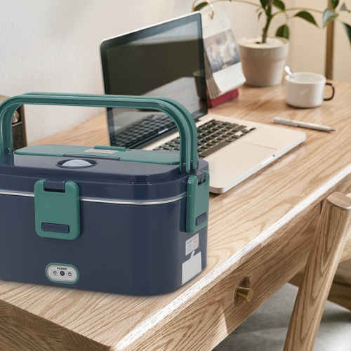 80W Electric Lunch Box - 1.8L Portable Heated Lunch Box, 304 Stainless Steel Inner Tank, with Car/Home Storage, Cutlery and Insulated Bag, Ideal for
