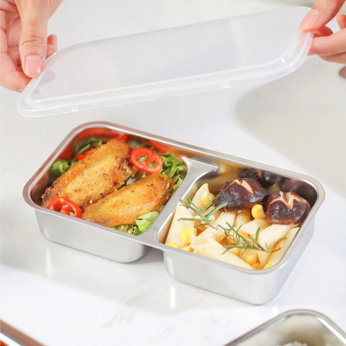 300W white multifunctional electric lunch box - stainless steel self-heating food warmer, leak-proof and fast heating, suitable for office/travel