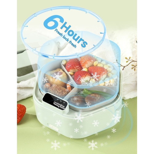 Wireless charging electric heating lunch box, large capacity porcelain liner, leak-proof and portable, equipped with antibacterial liner, suitable