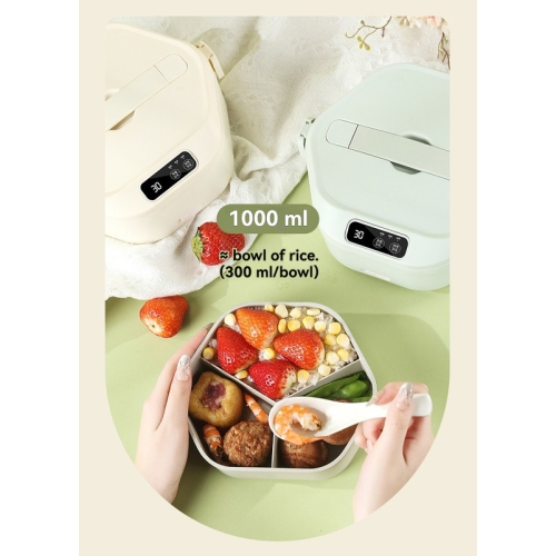 Wireless charging electric heating lunch box, large capacity porcelain liner, leak-proof and portable, equipped with antibacterial liner, suitable