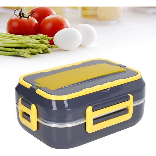 40W Electric Lunch Box - 1.5L Portable Food Heater with Dual Power Cord for Car and Home + Tableware + Sealing Ring + Insulation Bag