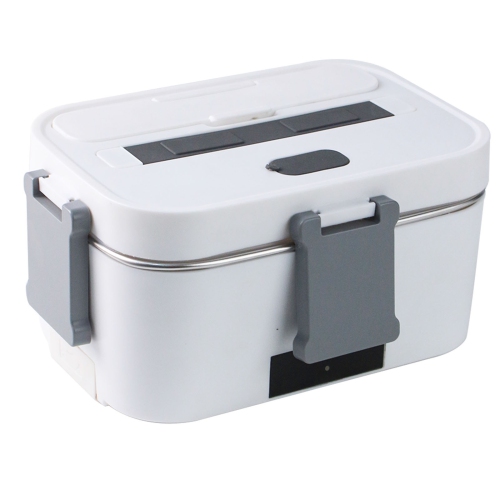 80w portable electric lunch box - 304 stainless steel, 1.8L large capacity lunch box, 12V/110V dual power supply, fast heating, suitable for