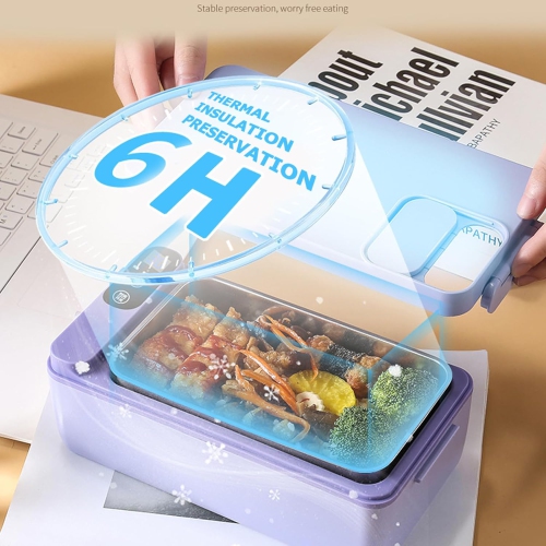 304 Stainless Steel Smart Electric Lunch Box - Self-heating Food Warmer, Removable Dividers, Leak-proof, Portable, Suitable for Office/Travel