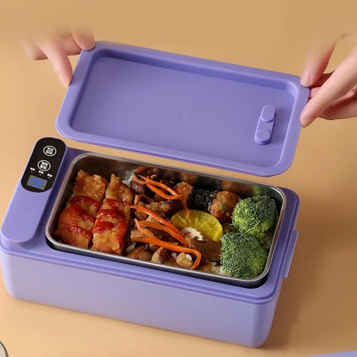 304 Stainless Steel Smart Electric Lunch Box - Self-heating Food Warmer, Removable Dividers, Leak-proof, Portable, Suitable for Office/Travel