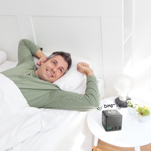 Timer block for ADHD productivity exercise gravity sensing flip kitchen desktop timer for study time countdown management setting 15 20 30 60 minutes