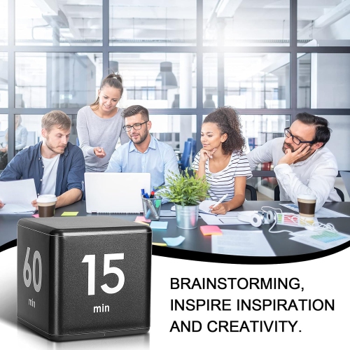 Timer block for ADHD productivity exercise gravity sensing flip kitchen desktop timer for study time countdown management setting 15 20 30 60 minutes