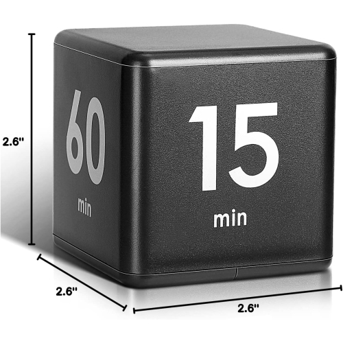 Timer block for ADHD productivity exercise gravity sensing flip kitchen desktop timer for study time countdown management setting 15 20 30 60 minutes