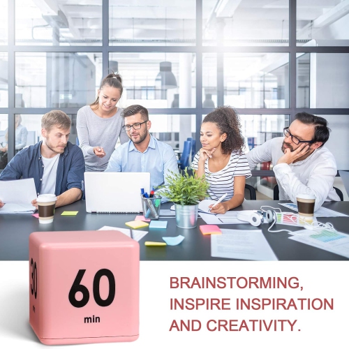 Timer block for ADHD productivity exercise gravity sensing flip kitchen desktop timer for study time countdown management setting 15 20 30 60 minutes