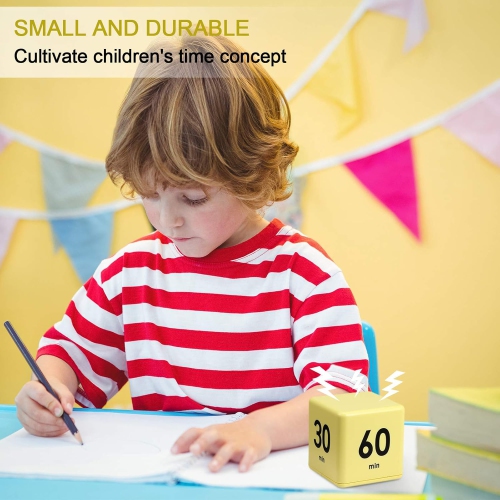 Timer block for ADHD productivity exercise gravity sensing flip kitchen desktop timer for study time countdown management setting 15 20 30 60 minutes