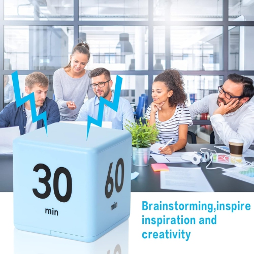 Timer block for ADHD productivity exercise gravity sensing flip kitchen desktop timer for study time countdown management setting 15 20 30 60 minutes