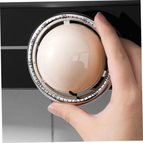 Digital mechanical kitchen timer, durable ABS manual kitchen timer, magnetic timer time manager - white