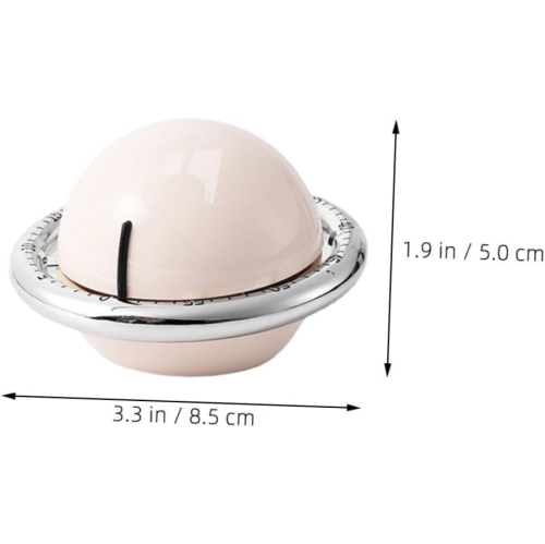 Digital mechanical kitchen timer, durable ABS manual kitchen timer, magnetic timer time manager - white