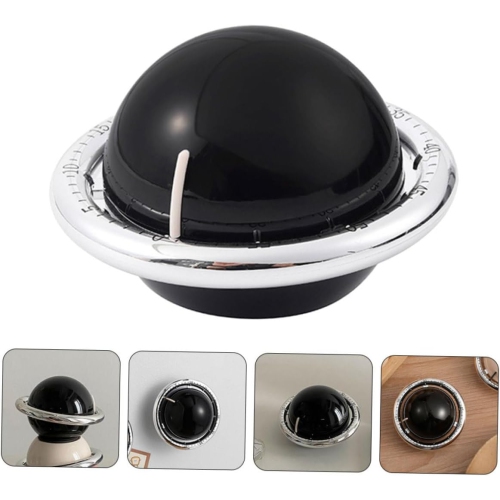 Digital mechanical kitchen timer, durable ABS manual kitchen timer, magnetic timer time manager - black