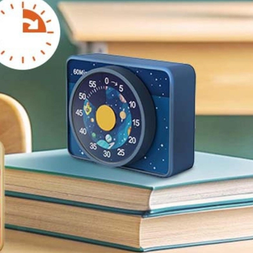 Visual timer decorative and convenient countdown timer for kitchen table adults - dark blue