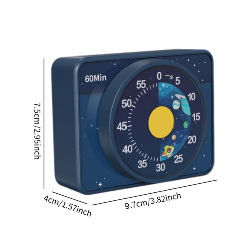 Visual timer decorative and convenient countdown timer for kitchen table adults - dark blue