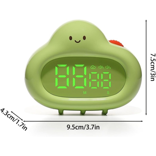 Visual timer, pear-shaped alarm clock, cute digital timer with forward and backward timing function, suitable for home, bedroom, kitchen, yoga,