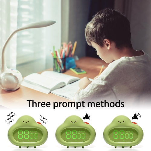Visual timer, pear-shaped alarm clock, cute digital timer with forward and backward timing function, suitable for home, bedroom, kitchen, yoga,