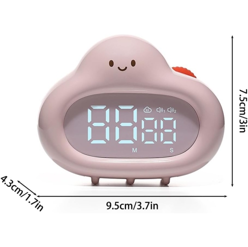 Visual timer, pear-shaped alarm clock, cute digital timer with forward and backward timing function, suitable for home, bedroom, kitchen, yoga,