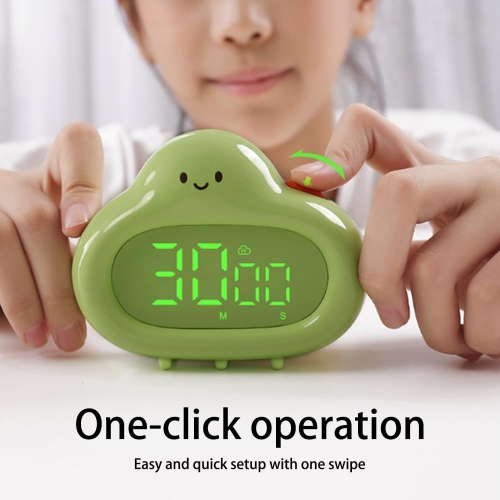 Visual timer, pear-shaped alarm clock, cute digital timer with forward and backward timing function, suitable for home, bedroom, kitchen, yoga,
