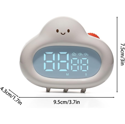 Visual timer, pear-shaped alarm clock, cute digital timer with forward and backward timing function, suitable for home, bedroom, kitchen, yoga,