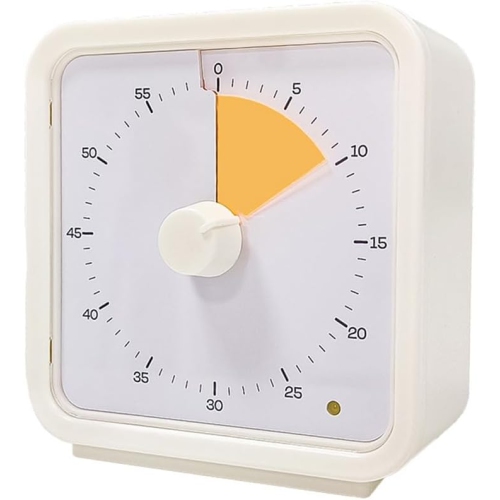 Minuterie magnétique et visuelle avec minuterie silencieuse réveille-matin apprentissage gestionnaire de temps - jaune